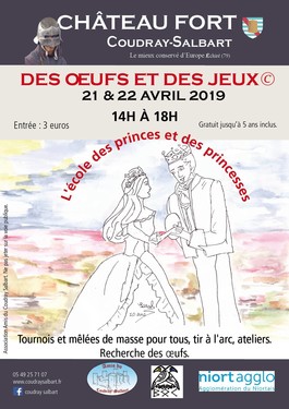 Affiche Des oeufs et des jeux - Château du Coudray-Salbart