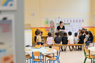 Rentree des classes a l'ecole primaire Paul Bert