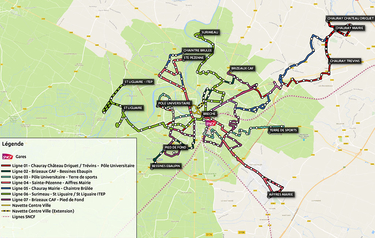 Plan du réseau urbain tanlib