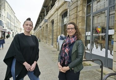 Audrey Mlynarz et Aline Raul de l'Office du commerce