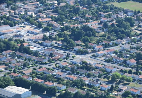 Vue aerienne d'Echire