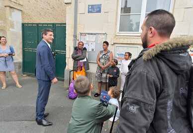 Rentree des classes a l'ecole primaire Paul Bert