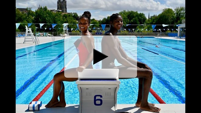 Qualifiés pour les J.O 2024, deux nageurs du Cap-Vert en entraînement à la piscine Pré-Leroy