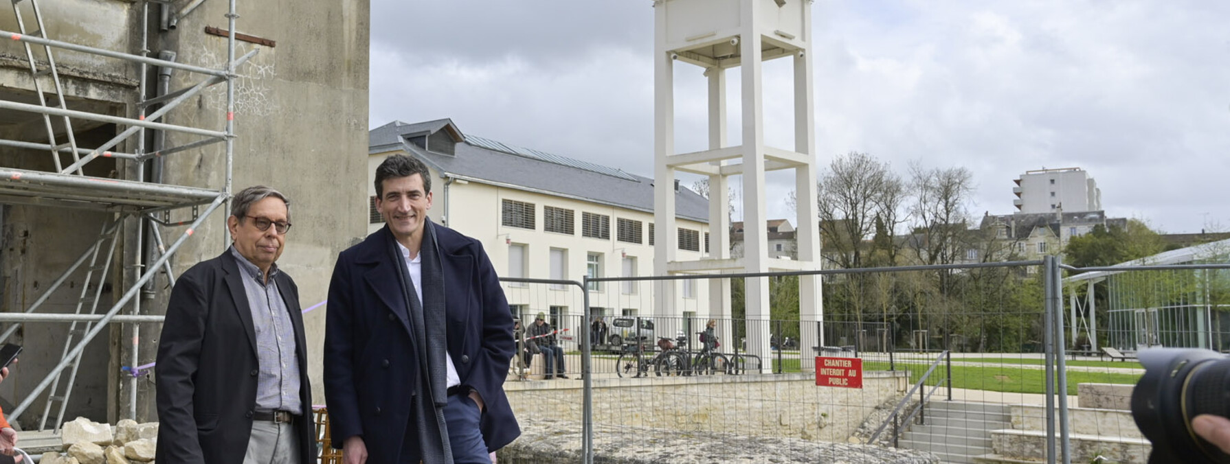L'architecte Hervé Beaudouin et le maire de Niort, Jérôme Baloge ©Darri