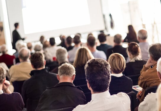 Audience in the lecture hall.