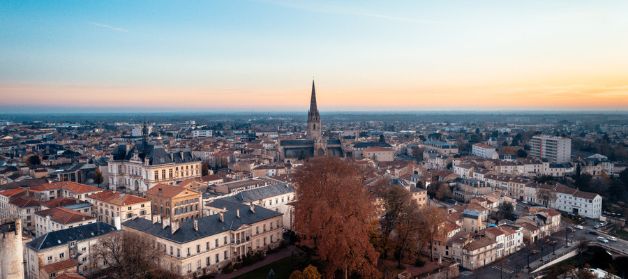 Vue aérienne de la Ville de Niort