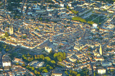 Photo aérienne centre-ville de Niort ©Thierry Roquet