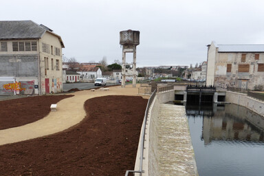 Des espaces éphémères en cours d'aménagement sur le site des anciennes usines Boinot ©CAN