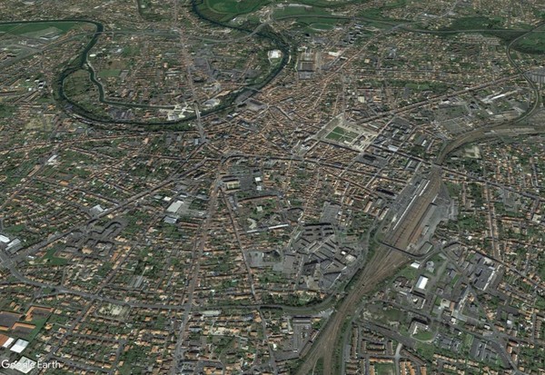 Vue aérienne de Niort