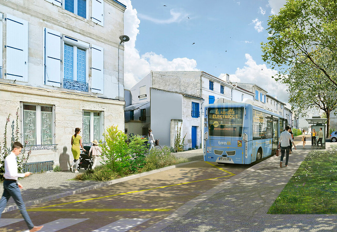 Image de synthèse de l'aménagement rue du Maréchal Leclerc