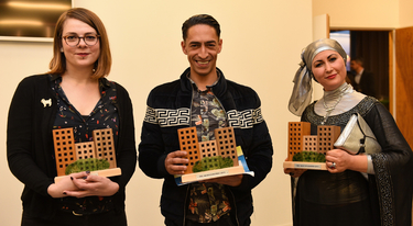 Les lauréats des trophées des quartiers 2017 : Camille Robin, Mustapha Mihraje, Mariem Yahiaoui © BDerbord
