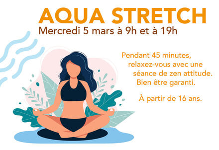 illustration de la manifestation Aqua Stretch : une pause bien-être dans l’eau 🌊