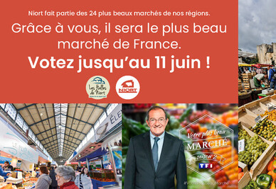 Votez pour le marché de Niort, le plus beau de France