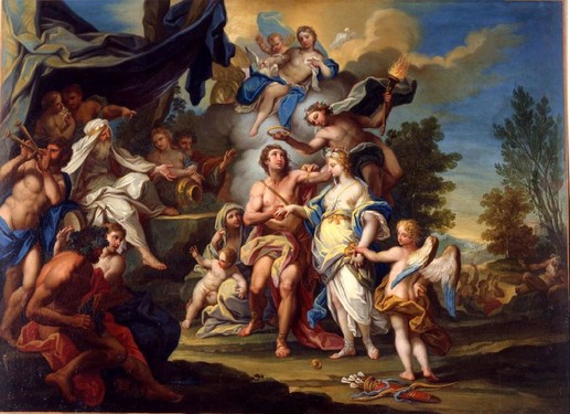 Jugement d'Atalante et Hippomène ou Allégorie de l'Amour, d’après Il Cavaliere (Sebastiano Conca)