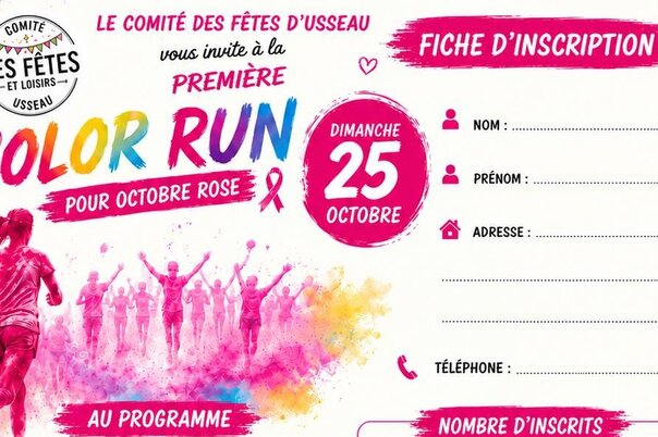 Illustration de la manifestation Color Run pour Octobre Rose