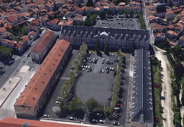 Vue aérienne du centre Du Guesclin