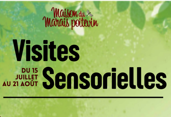 Annonce de la Maison du Marais poitevin pour des visites sensorielles du 15 juillet au 21 août