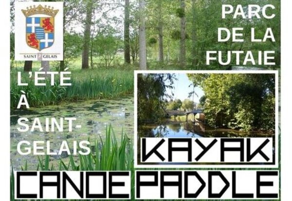 Affiche de la location de matériel pour les activités aquatique à Saint-Gelais