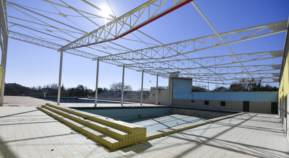 Visite de chantier de la piscine Pré Leroy