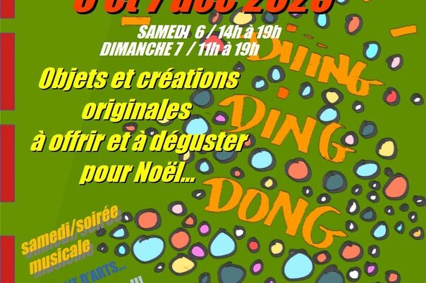 Illustration de la manifestation Diiing Ding Dong, le marché de créateurs de Noël de la rOUSSe