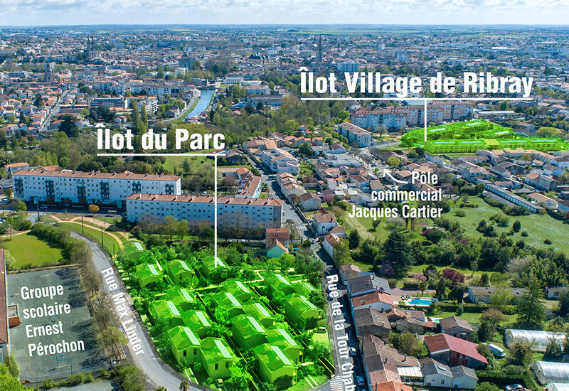 Vue aérienne projet Niort-Ribray