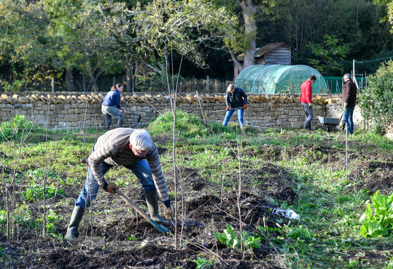 lancement chantier participatif jardin-foret gourmand chemin des brouettes