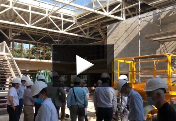 Visite du chantier de la médiathèque