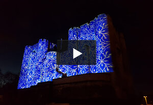 mapping sur le donjon de Niort
