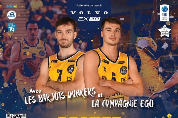 Illustration de la manifestation 🏀 Basket NM2 : AS Niort Basket VS Garonne Avenir Basket