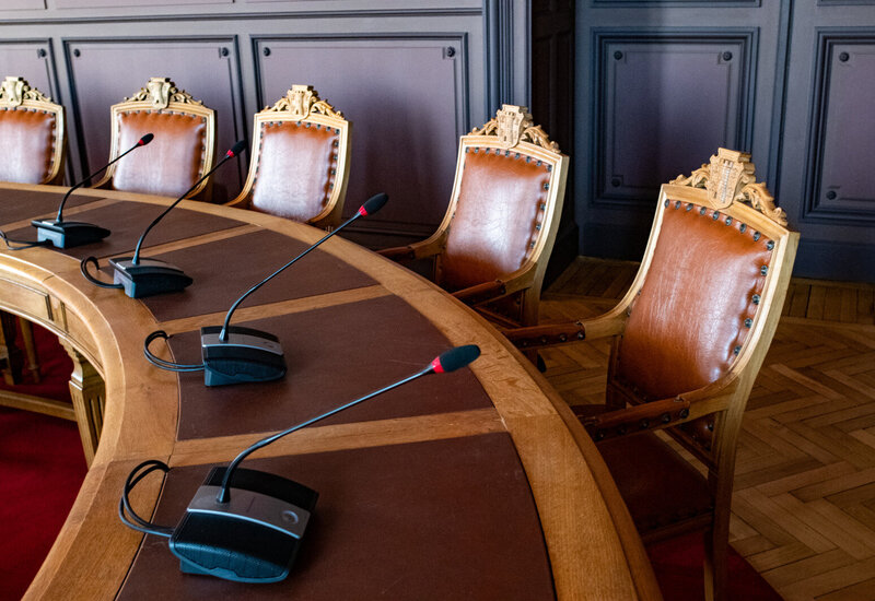 Salle du conseil municipal restaurée