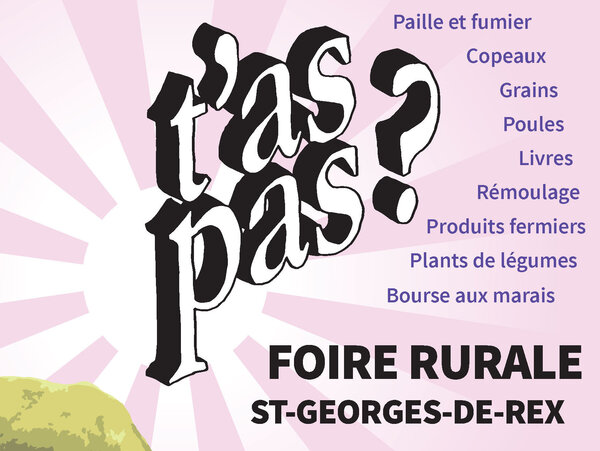 Samedi 2 mai, 9h30-13h30 à Saint-Georges-de-Rex – échanges de plants, grains, produits fermiers, poules ; loto-bouse et chantier nichoirs