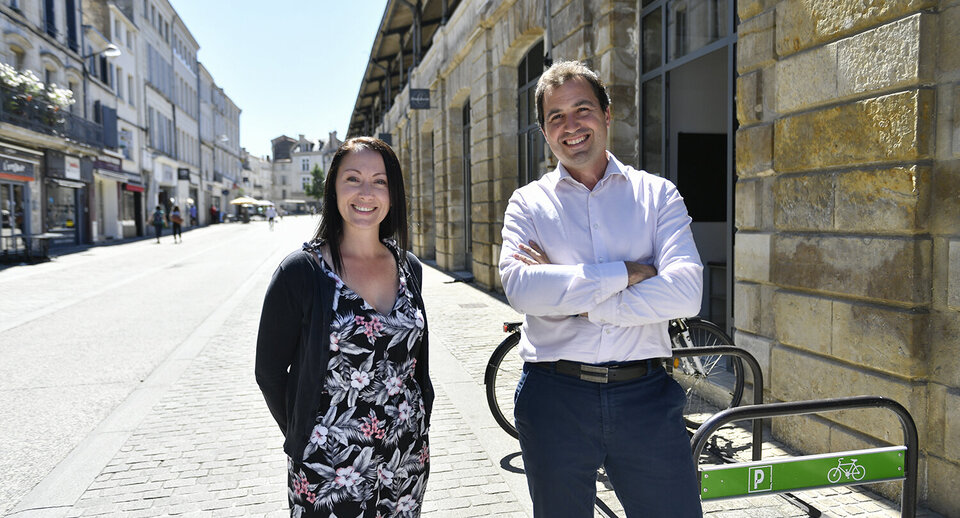 Audrey Mlynarz et Guillaume Casse del?office du commerce sur le territoire de la CAN