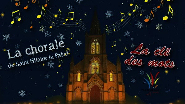 Affiche du concert réunissant La Clé des Mots et la Chorale de Saint-Hilaire-la-Palud, le 14 décembre à 17h