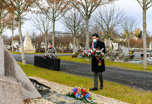 ceremonie nationale d'hommage aux Morts pour la France pendant la guerre d'Algerie et les combats du Maroc et de la Tunisie.
