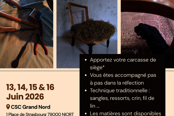 Illustration de la manifestation Atelier tapisserie : réfection de siège