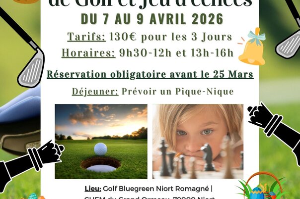 Illustration de la manifestation Stage Vacances Golf / Echec